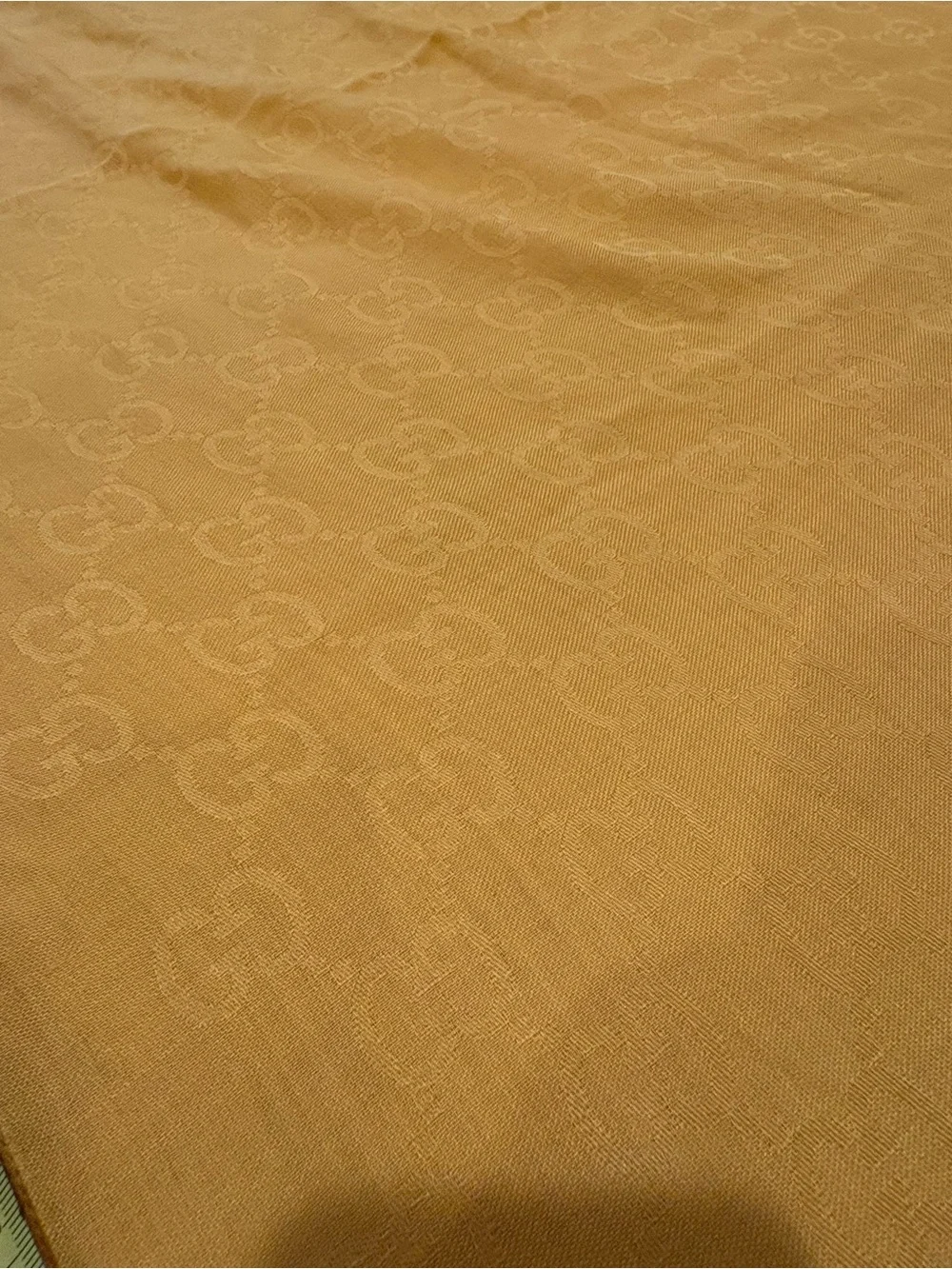 Authentic Gucci Yellow Soft Wool and silk Blend Scarf - like new Condition